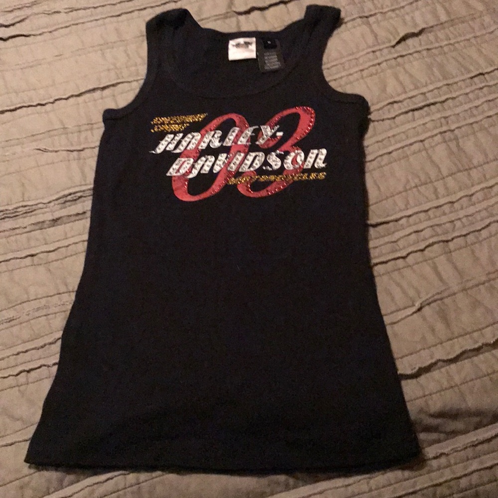 Harley Davidson embellished tank
